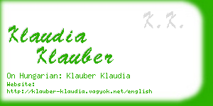 klaudia klauber business card